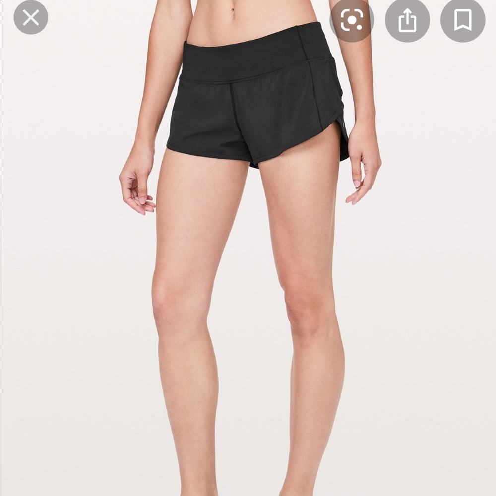 Lululemon speed up shorts. Black  2.5” inseam